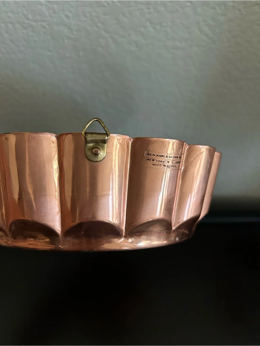 Vintage Benjamin & Medwin NY Copper Fruit Jello Mold 7.75